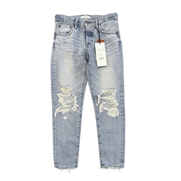 Moussy Vintage NWT May Mid Rise Blue Denim Tapered Ankle Jeans Size 27 NEW - Picture 3 of 7